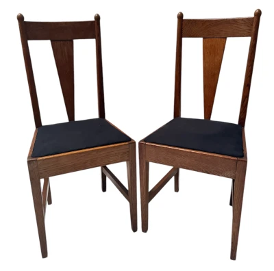 Willem Penaat Two Art Deco Amsterdamse School Chairs for Metz & Co. Amsterdam